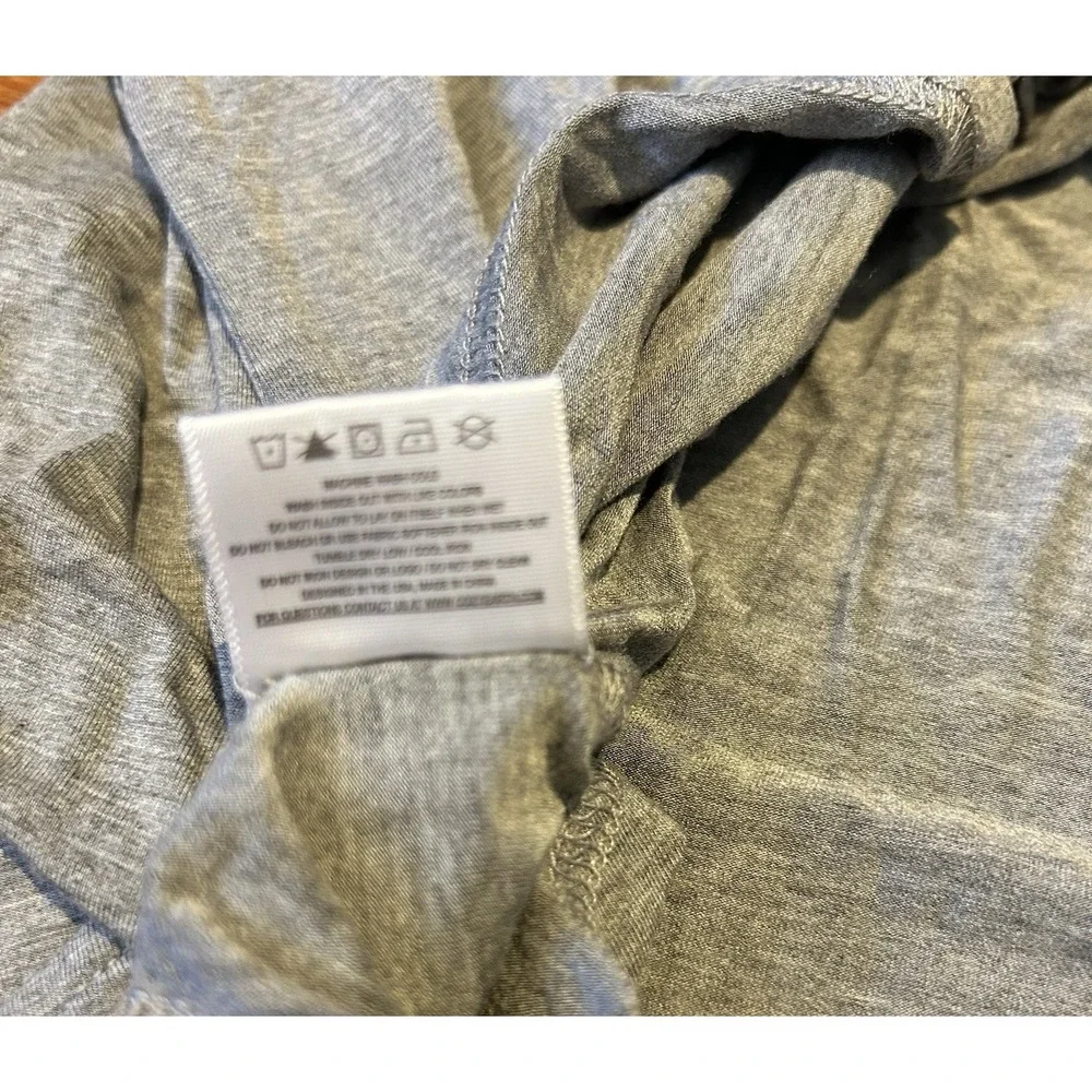Cozy Earth Top Pajama‎ Bamboo Gray Long Sleeve Sleep Shirt Womens Size XL Tall